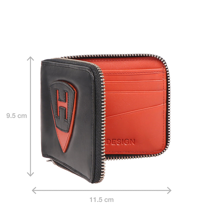 Auckland W1 Black Leather Zip Around Wallet