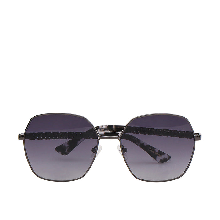 Avalon Women's Black Rectangle Sunglasses