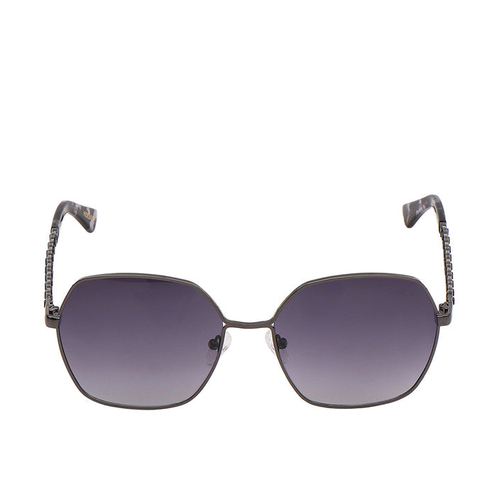 Avalon Women's Black Rectangle Sunglasses