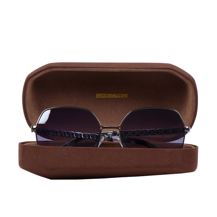 Avalon Women's Black Rectangle Sunglasses