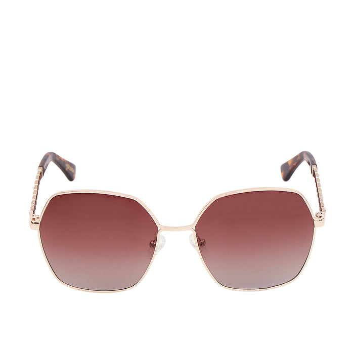 Avalon Women's Brown Rectangle Sunglasses