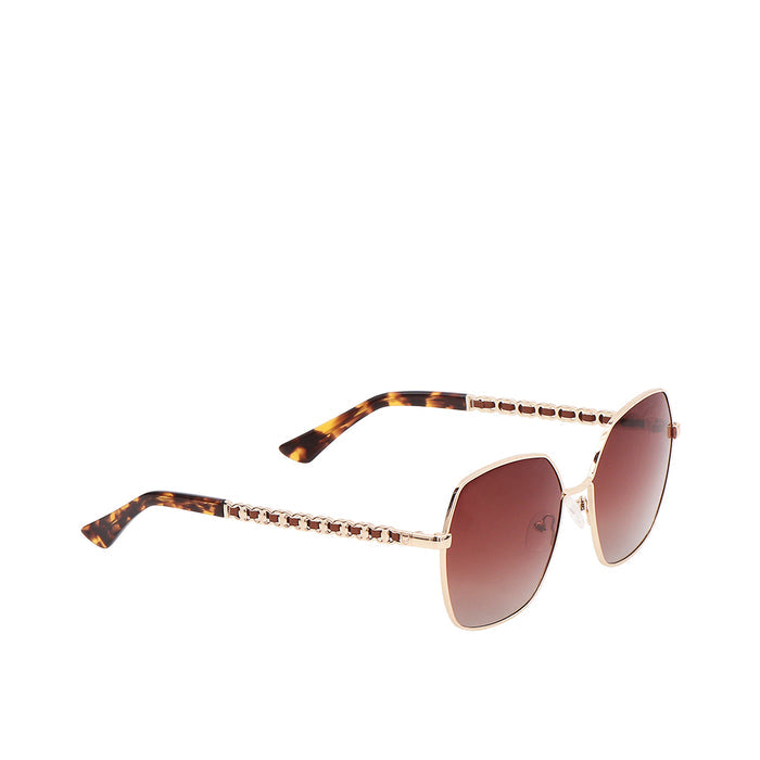 Avalon Women's Brown Rectangle Sunglasses