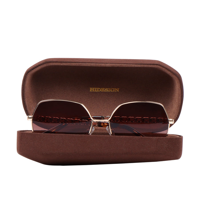 Avalon Women's Brown Rectangle Sunglasses