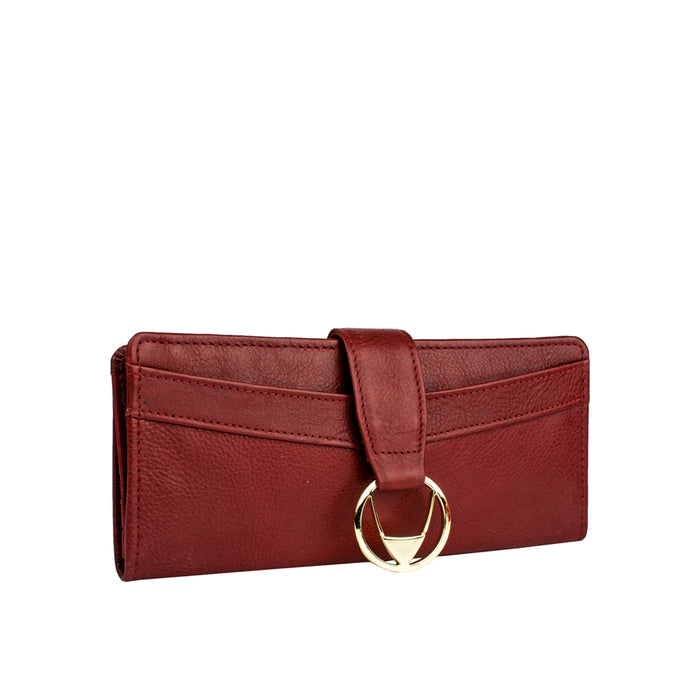Azha W1 Red Leather Bi-Fold Wallet