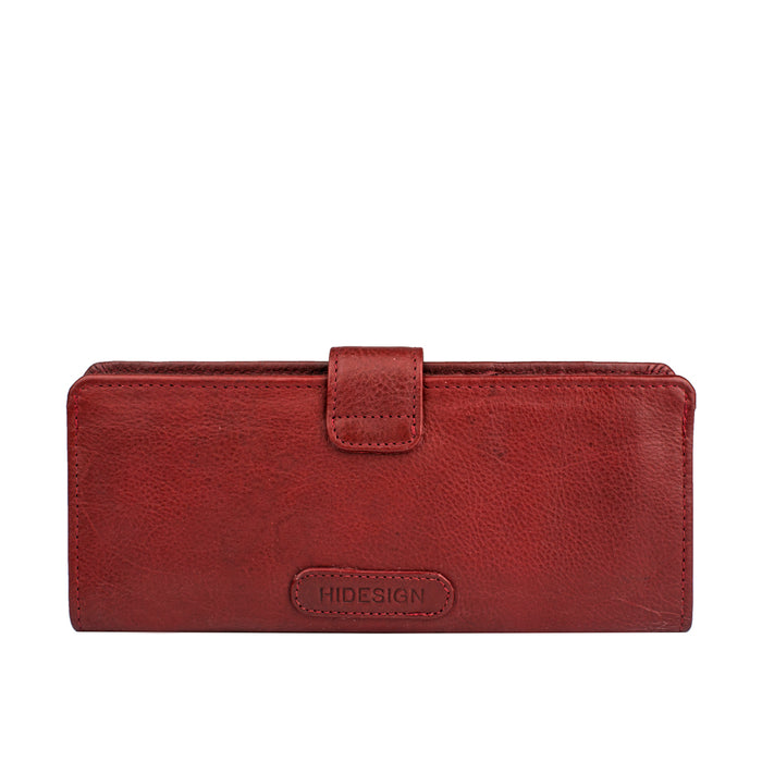 Azha W1 Red Leather Bi-Fold Wallet