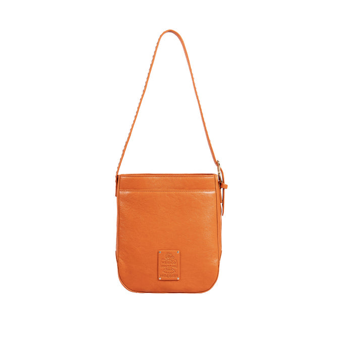 Aztec 01 Orange Leather Shoulder Bag