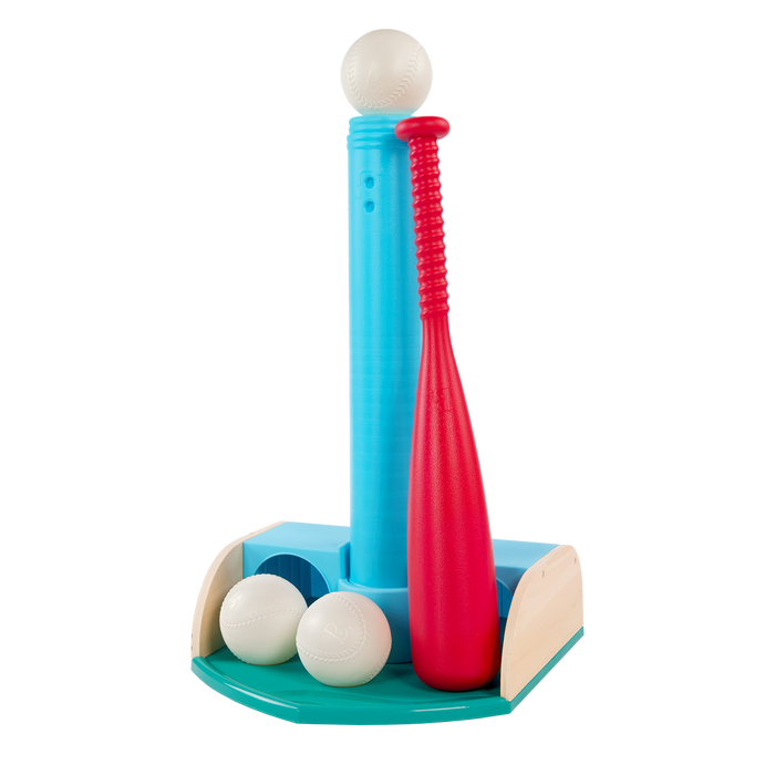Toddler kids tee ball set with bat and balls