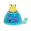 Frog and whale bath toys.