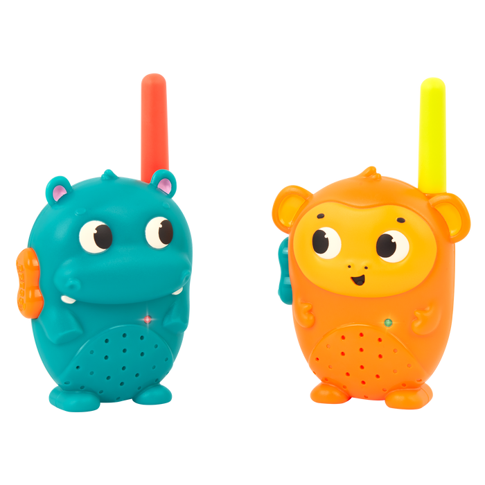 Hippo and monkey walkie-talkies.
