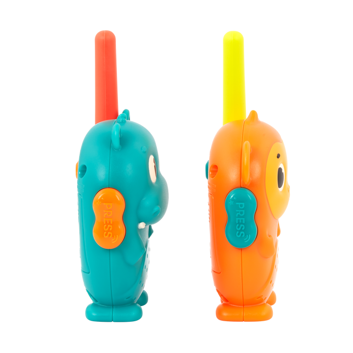 Hippo and monkey walkie-talkies.