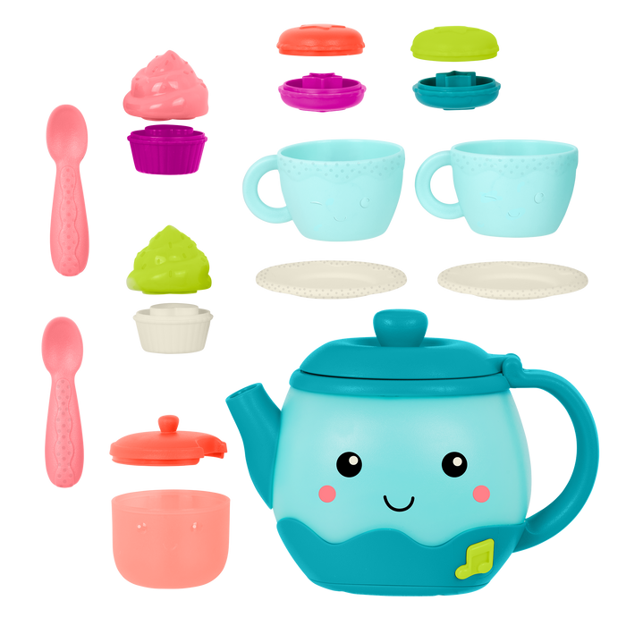 Musical tea party set for toddlers pretend play