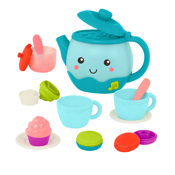 Musical tea party set for toddlers pretend play