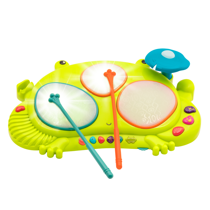 Interactive frog drum