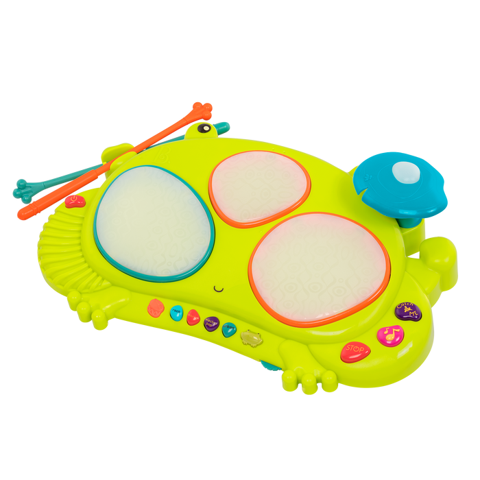 Interactive frog drum