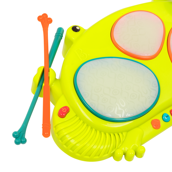 Interactive frog drum