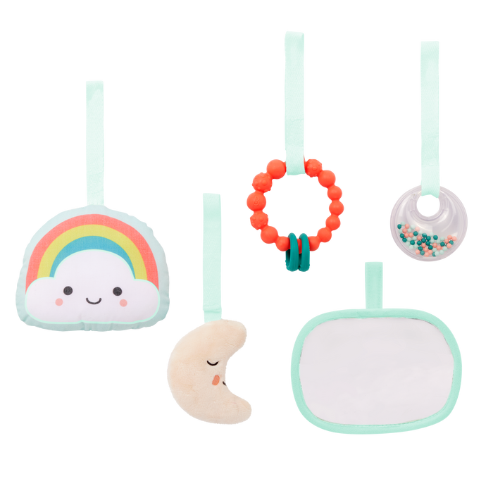 Sensory baby activity gym cotton mat hanging toys