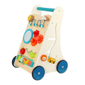 Wooden toddler activity walker with storage
