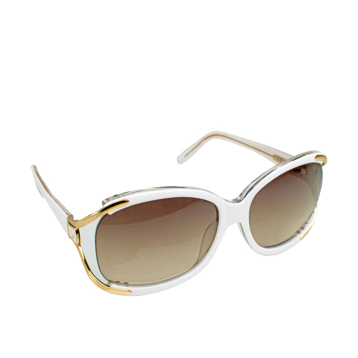 Bali Women's White Oval Sunglasses