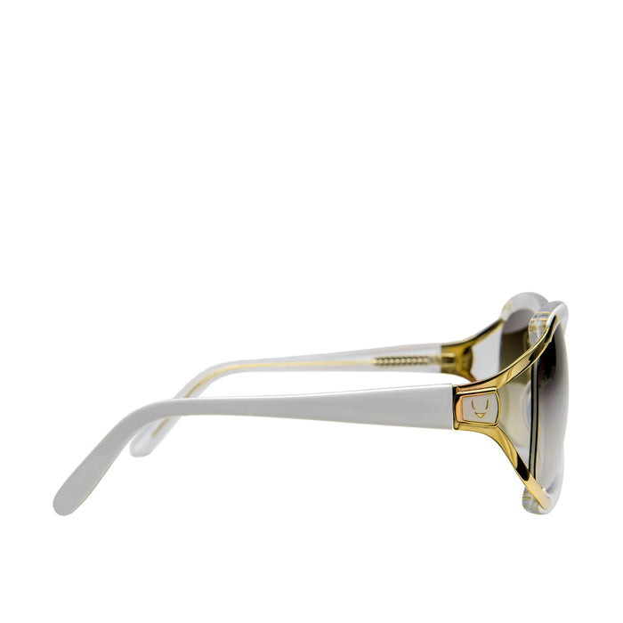 Bali Women's White Oval Sunglasses