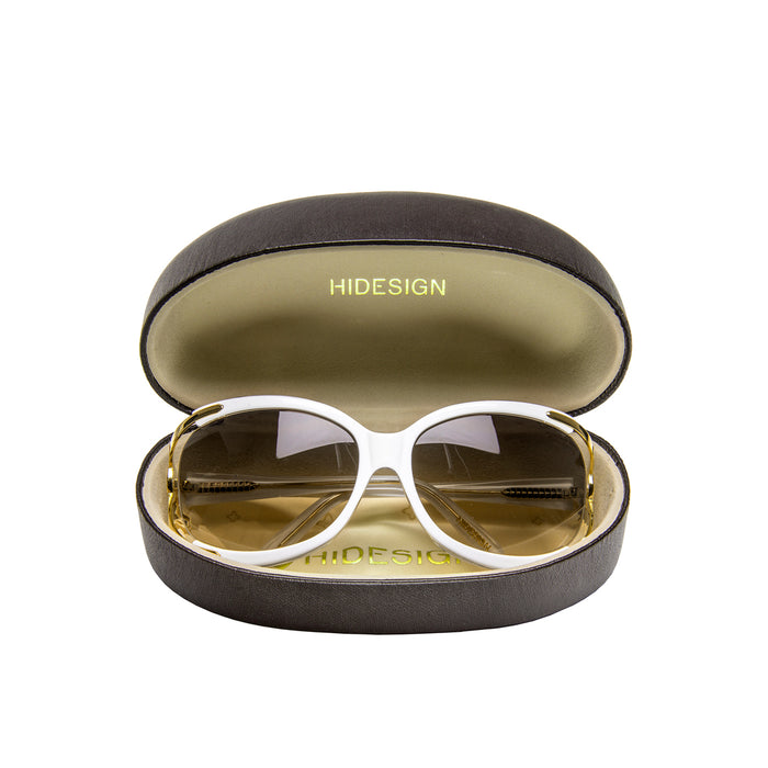 Bali Women's White Oval Sunglasses