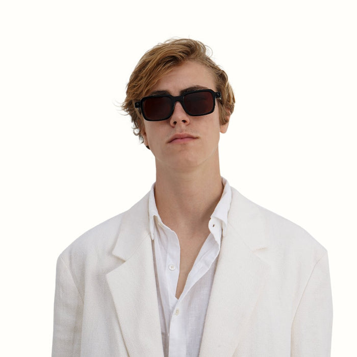 Barbados Men's Brown Wayfarer Sunglasses