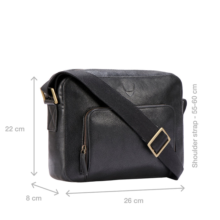 Barcelona 01 Black Leather  Crossbody