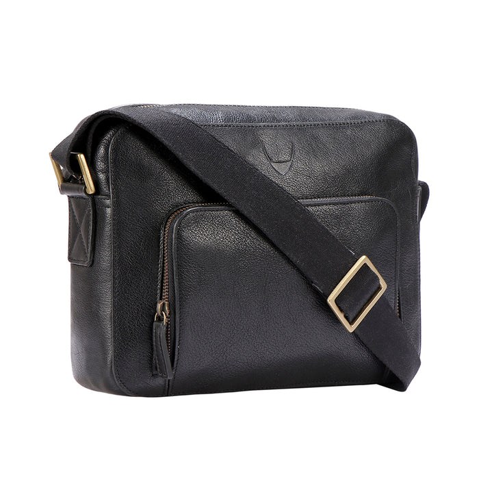 Barcelona 01 Black Leather  Crossbody
