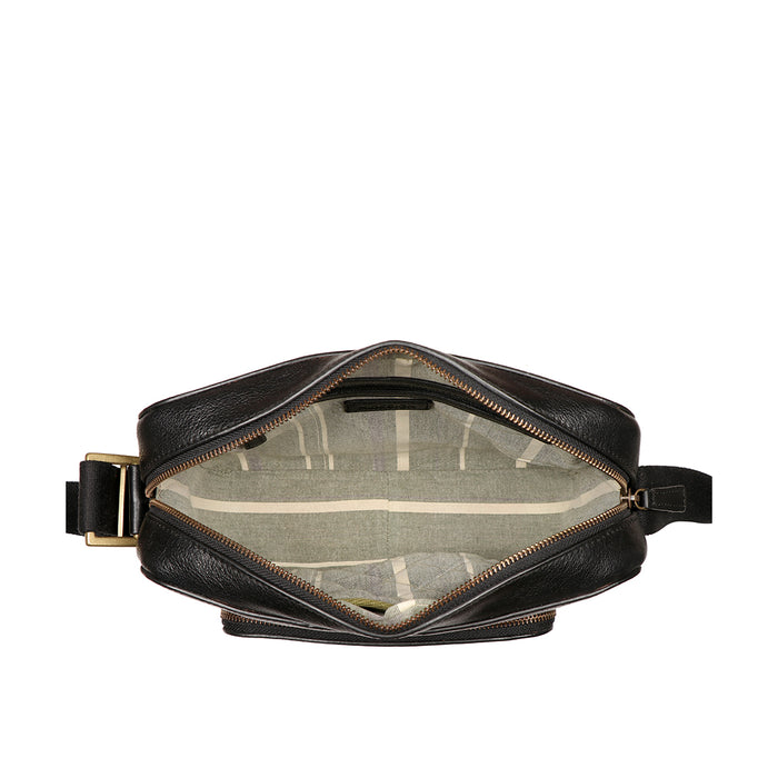 Barcelona 01 Black Leather  Crossbody