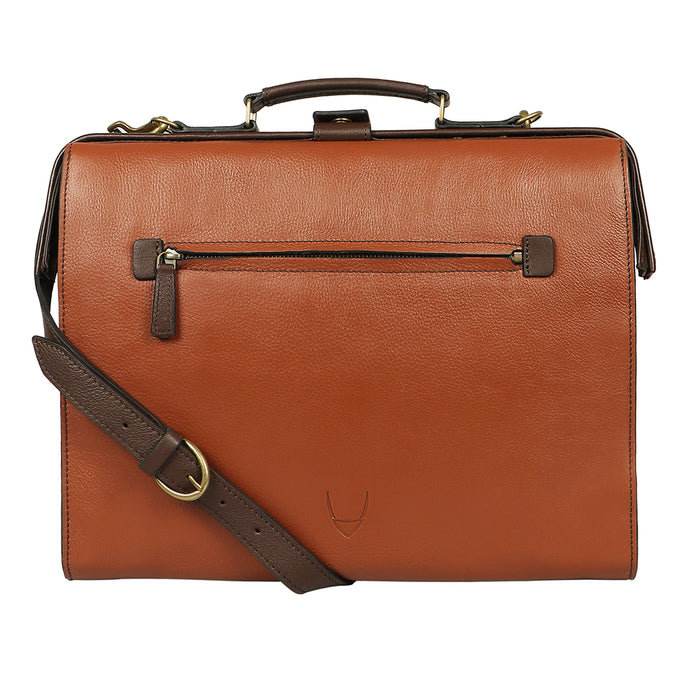 Barcelona 02 Tan Leather  Briefcase