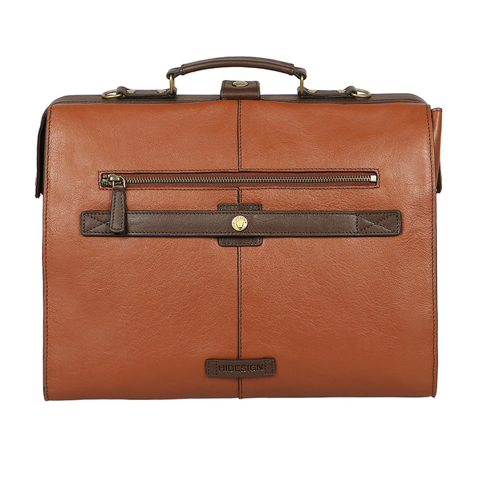 Barcelona 02 Tan Leather  Briefcase