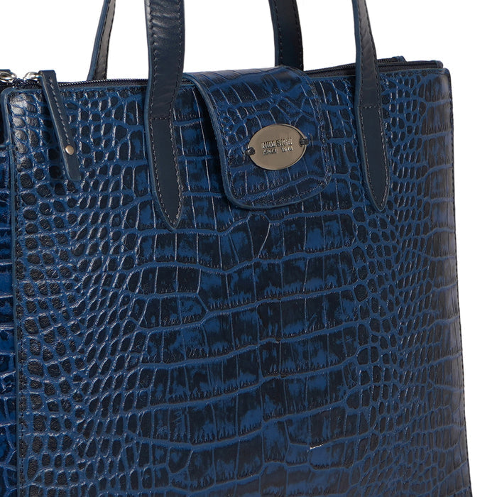 Bardot 03 Blue Leather Tote Bag