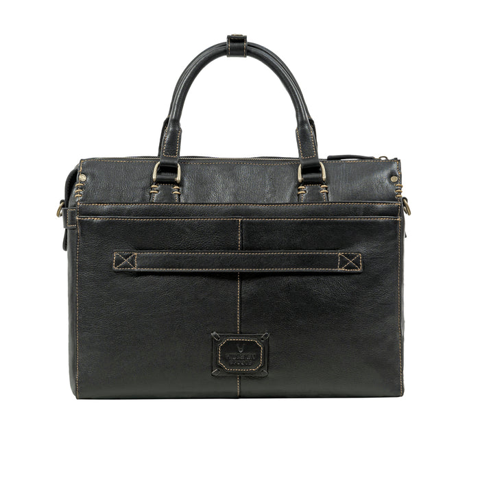 Baron 01 Black Leather Briefcase