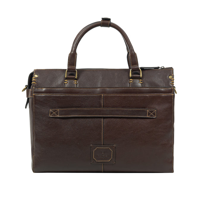 Baron 01 Brown Leather Briefcase
