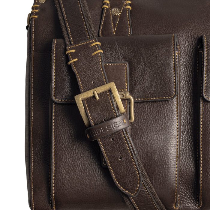 Baron 01 Brown Leather Briefcase