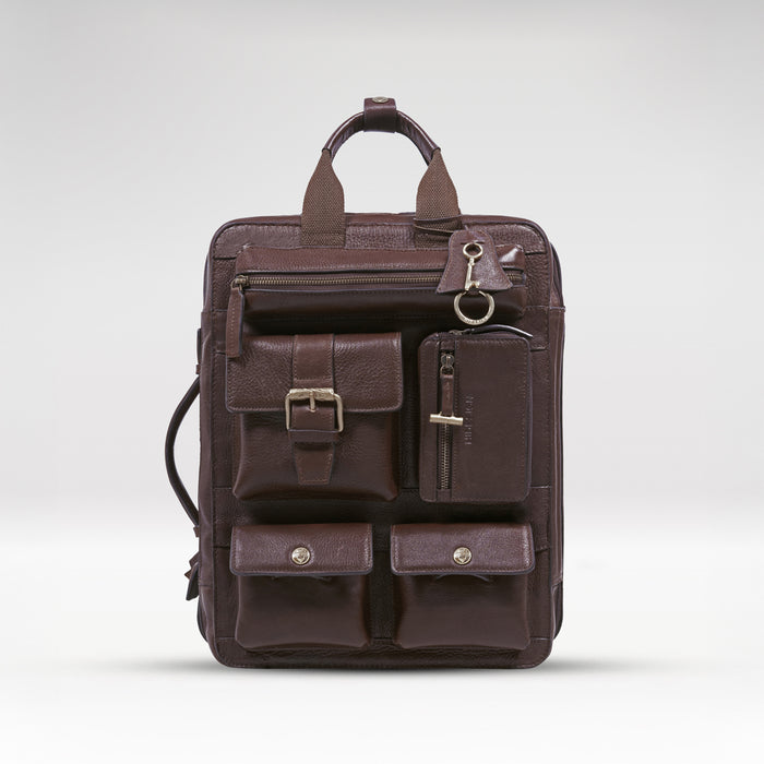 Baron 02 Brown Leather Backpack