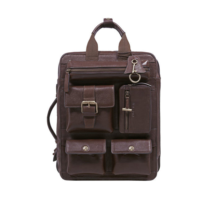 Baron 02 Brown Leather Backpack