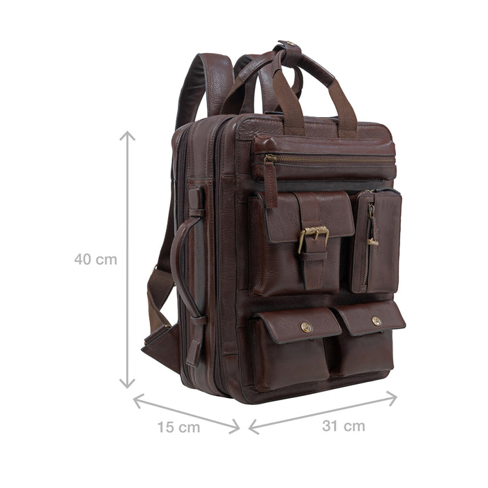 Baron 02 Brown Leather Backpack