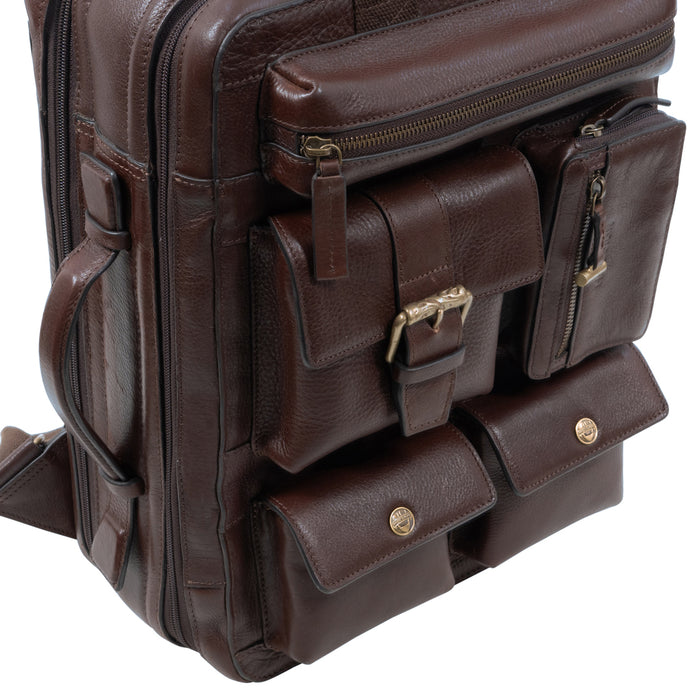 Baron 02 Brown Leather Backpack