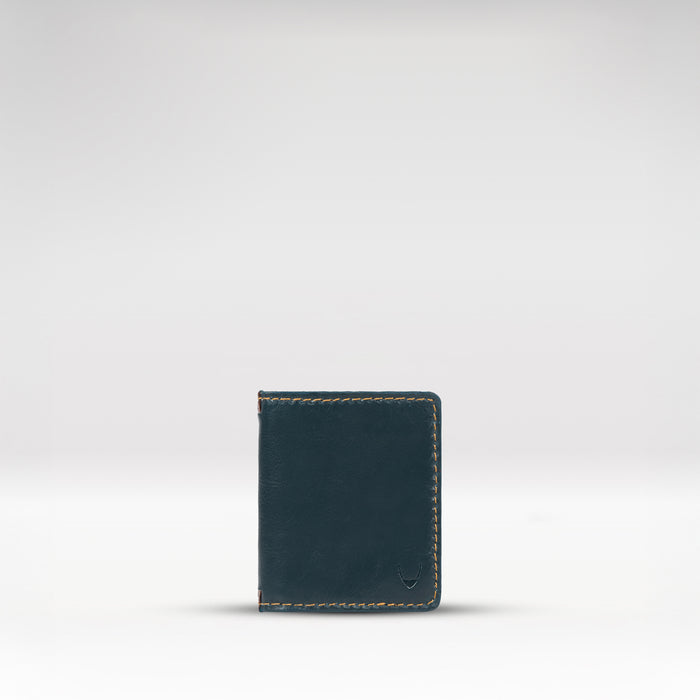 Baron W1 Blue Leather Bi-Fold Wallet