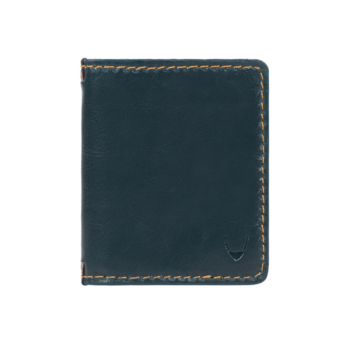 Baron W1 Blue Leather Bi-Fold Wallet