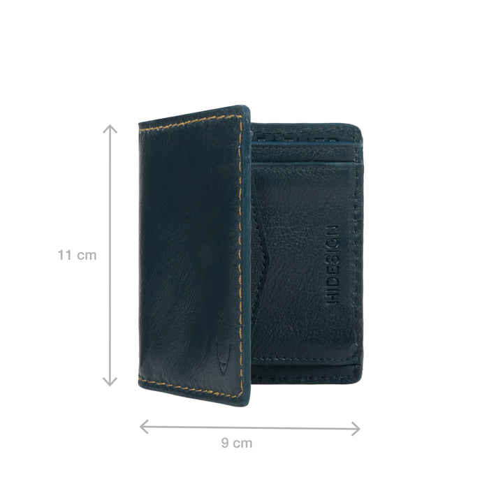 Baron W1 Blue Leather Bi-Fold Wallet