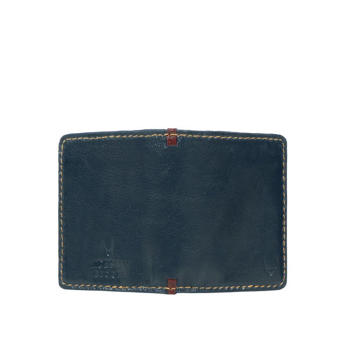 Baron W1 Blue Leather Bi-Fold Wallet