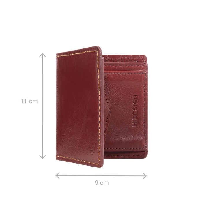 Baron W1 Red Leather Bi-Fold Wallet