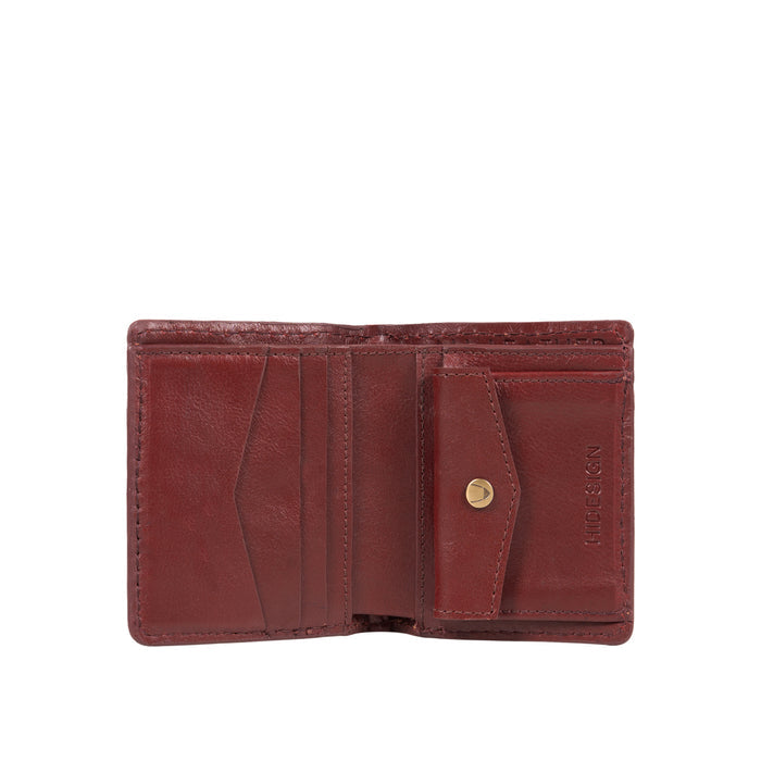 Baron W1 Red Leather Bi-Fold Wallet