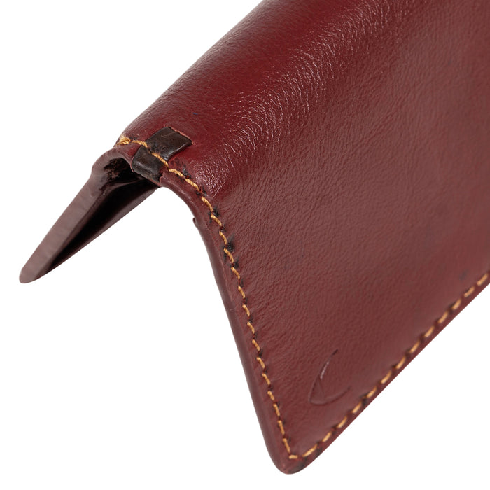 Baron W1 Red Leather Bi-Fold Wallet