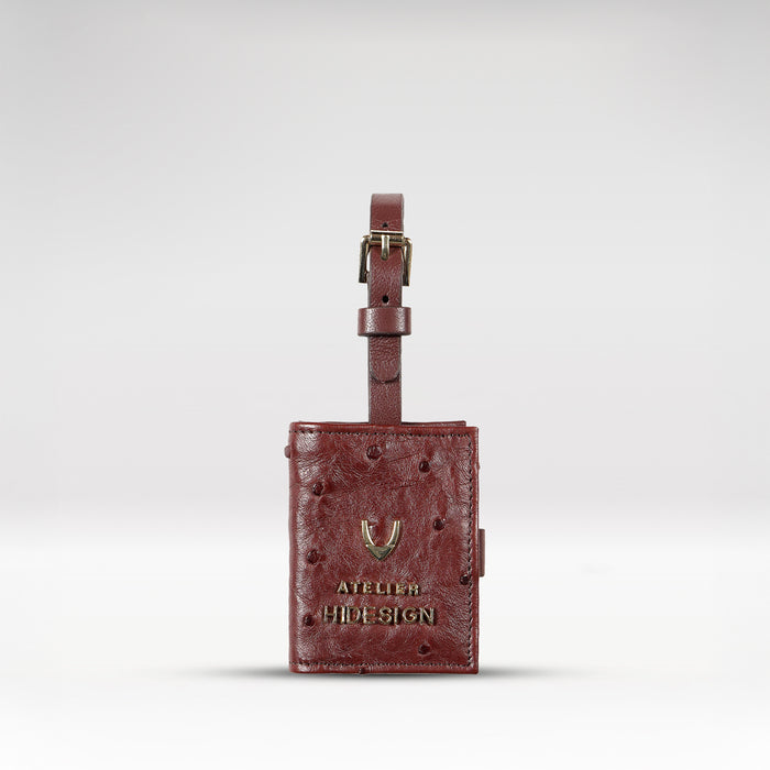 Bartoli Brown Leather Luggage Tag