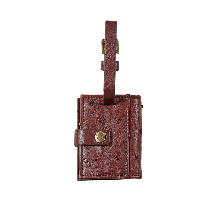Bartoli Brown Leather Luggage Tag