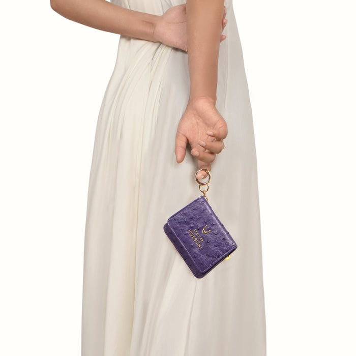 Bartoli W1 Blue Leather Bi-Fold Wallet