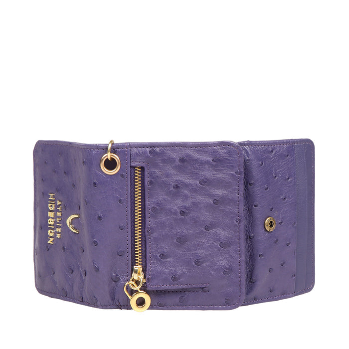 Bartoli W1 Blue Leather Bi-Fold Wallet