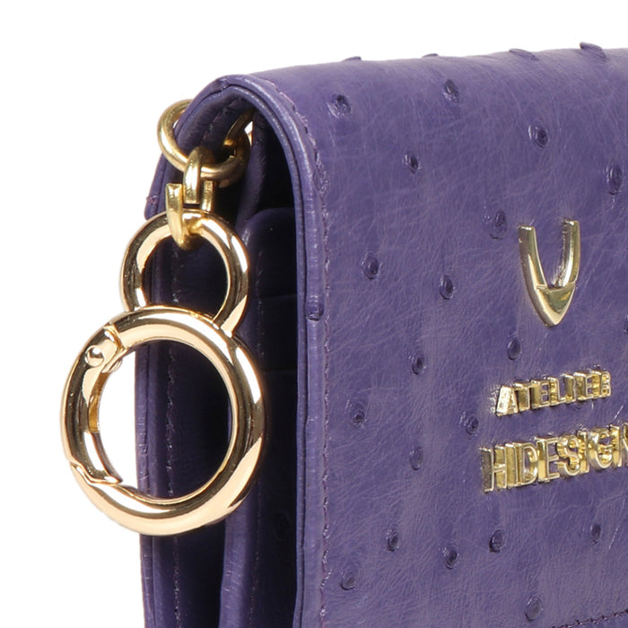 Bartoli W1 Blue Leather Bi-Fold Wallet
